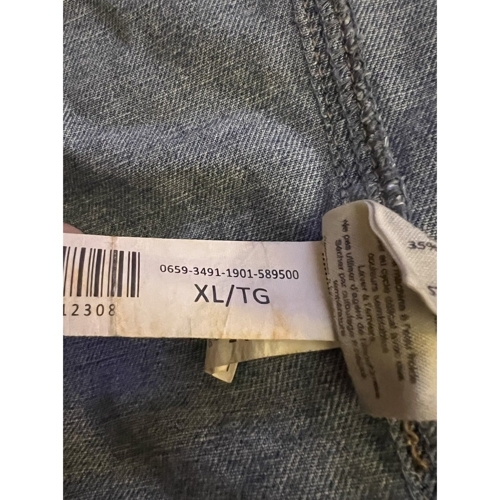 Amnesia Sweatshirt Denim Jacket Womens XL Blue Gray Jean Hoodie Button Vintage - Picture 10 of 12